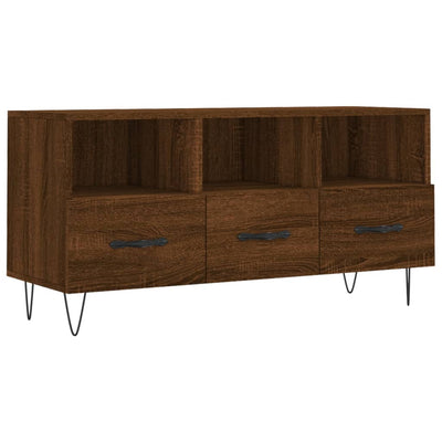 TV-taso ruskea tammi 102x36x50 cm tekninen puu