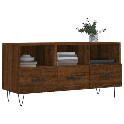 TV-taso ruskea tammi 102x36x50 cm tekninen puu
