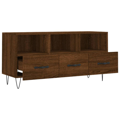 TV-taso ruskea tammi 102x36x50 cm tekninen puu