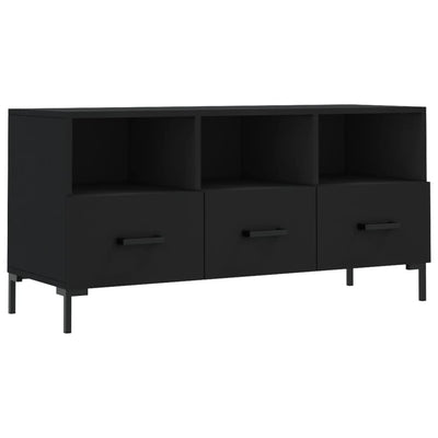 TV-taso musta 102x36x50 cm tekninen puu