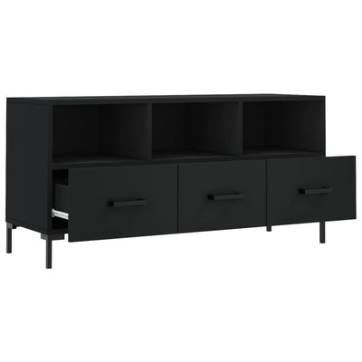 TV-taso musta 102x36x50 cm tekninen puu