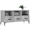 TV-taso betoninharmaa 102x36x50 cm tekninen puu