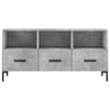 TV-taso betoninharmaa 102x36x50 cm tekninen puu
