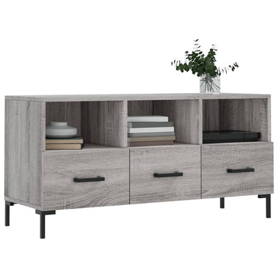 TV-taso harmaa Sonoma 102x36x50 cm tekninen puu