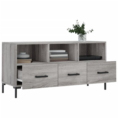 TV-taso harmaa Sonoma 102x36x50 cm tekninen puu