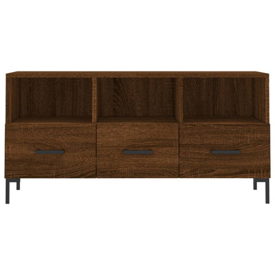 TV-taso ruskea tammi 102x36x50 cm tekninen puu
