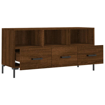 TV-taso ruskea tammi 102x36x50 cm tekninen puu