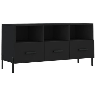 TV-taso musta 102x36x50 cm tekninen puu