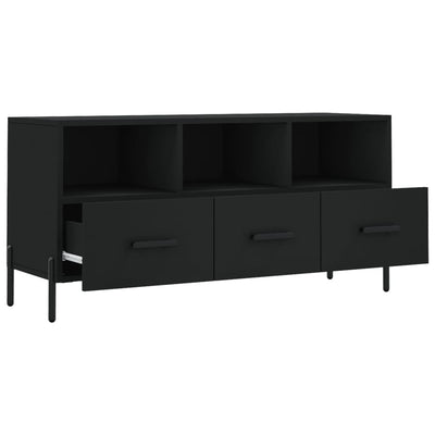 TV-taso musta 102x36x50 cm tekninen puu