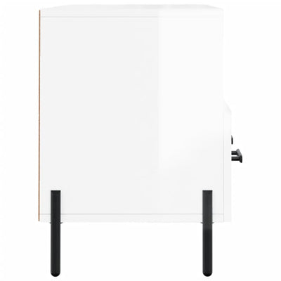 TV-taso korkeakiilto valkoinen 102x36x50 cm tekninen puu