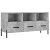 TV-taso betoninharmaa 102x36x50 cm tekninen puu