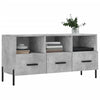 TV-taso betoninharmaa 102x36x50 cm tekninen puu
