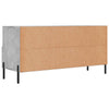 TV-taso betoninharmaa 102x36x50 cm tekninen puu