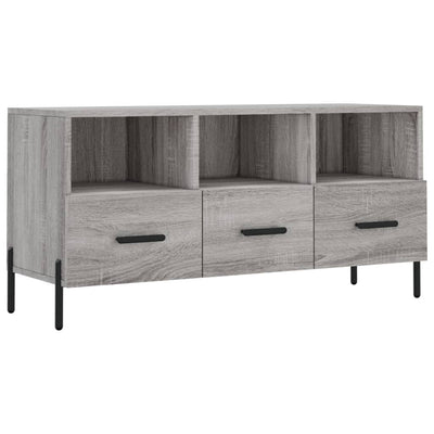 TV-taso harmaa Sonoma 102x36x50 cm tekninen puu