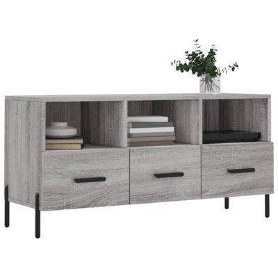 TV-taso harmaa Sonoma 102x36x50 cm tekninen puu