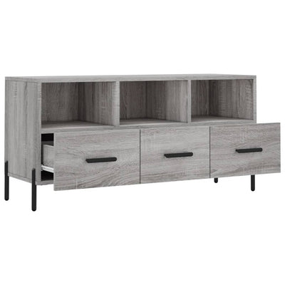 TV-taso harmaa Sonoma 102x36x50 cm tekninen puu