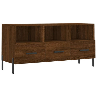TV-taso ruskea tammi 102x36x50 cm tekninen puu