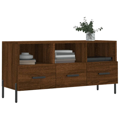 TV-taso ruskea tammi 102x36x50 cm tekninen puu