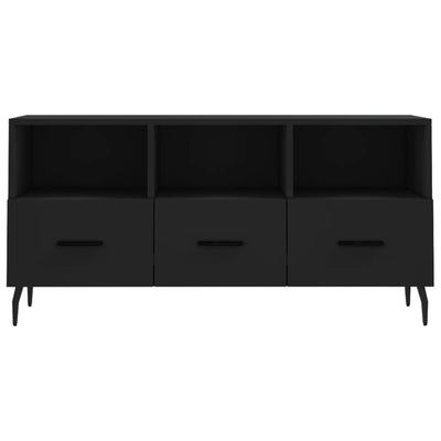TV-taso musta 102x36x50 cm tekninen puu