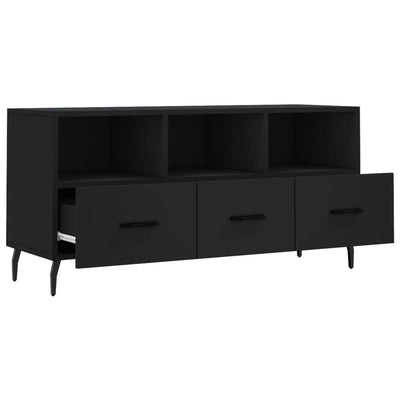 TV-taso musta 102x36x50 cm tekninen puu