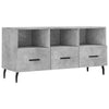 TV-taso betoninharmaa 102x36x50 cm tekninen puu