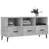 TV-taso betoninharmaa 102x36x50 cm tekninen puu