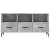 TV-taso betoninharmaa 102x36x50 cm tekninen puu