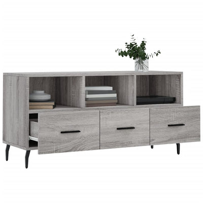 TV-taso harmaa Sonoma 102x36x50 cm tekninen puu