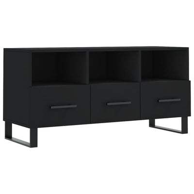TV-taso musta 102x36x50 cm tekninen puu