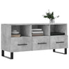 TV-taso betoninharmaa 102x36x50 cm tekninen puu