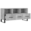 TV-taso betoninharmaa 102x36x50 cm tekninen puu