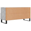 TV-taso betoninharmaa 102x36x50 cm tekninen puu
