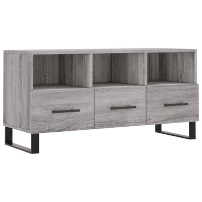 TV-taso harmaa Sonoma 102x36x50 cm tekninen puu