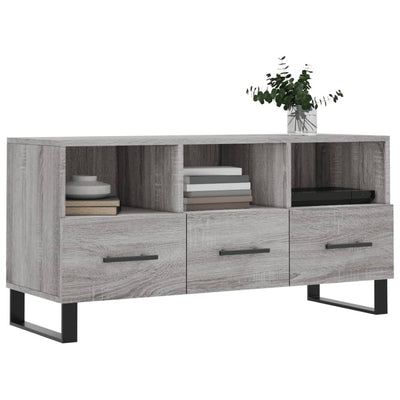 TV-taso harmaa Sonoma 102x36x50 cm tekninen puu