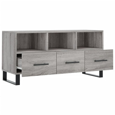 TV-taso harmaa Sonoma 102x36x50 cm tekninen puu