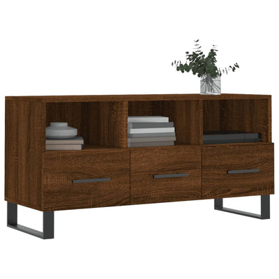 TV-taso ruskea tammi 102x36x50 cm tekninen puu