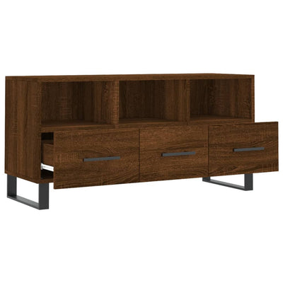 TV-taso ruskea tammi 102x36x50 cm tekninen puu