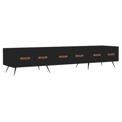 TV-taso musta 150x36x30 cm tekninen puu