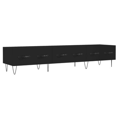 TV-taso musta 150x36x30 cm tekninen puu