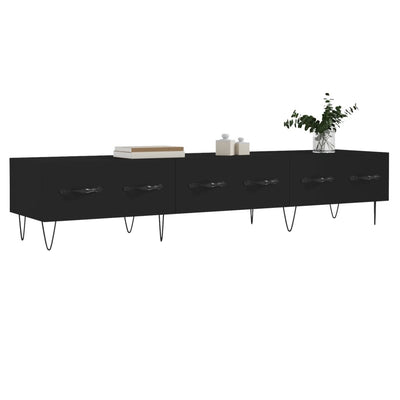 TV-taso musta 150x36x30 cm tekninen puu