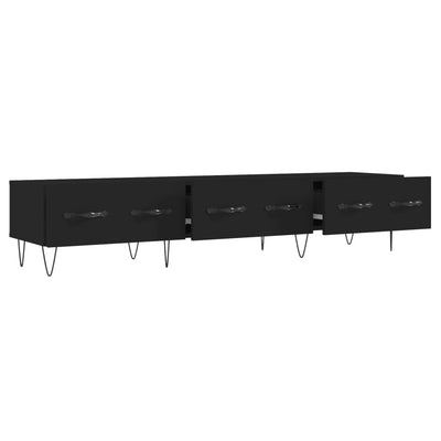 TV-taso musta 150x36x30 cm tekninen puu