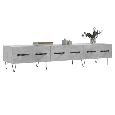 TV-taso betoninharmaa 150x36x30 cm tekninen puu