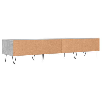 TV-taso betoninharmaa 150x36x30 cm tekninen puu