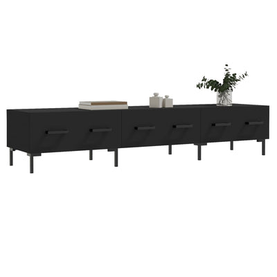 TV-taso musta 150x36x30 cm tekninen puu