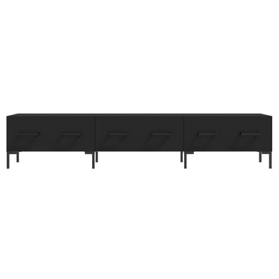 TV-taso musta 150x36x30 cm tekninen puu