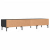 TV-taso musta 150x36x30 cm tekninen puu