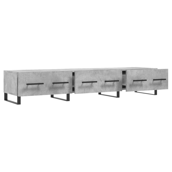 Betoninharmaa TV-taso 150x36x30 cm teknisestä puusta