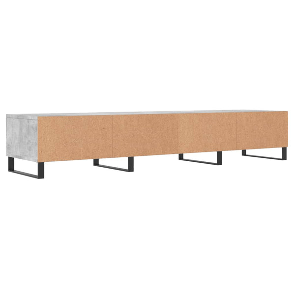 Betoninharmaa TV-taso 150x36x30 cm teknisestä puusta