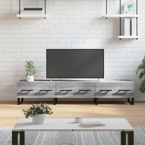 TV-taso harmaa Sonoma 150x36x30 cm tekninen puu