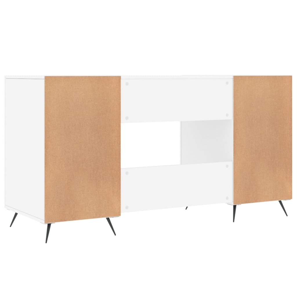 Valkoinen työpöytä Bus 140x50x75cm (puinen)